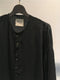 MARC POINT / NO COLLAR SHIRT / BLACK