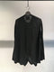 MARC POINT / NO COLLAR SHIRT / BLACK