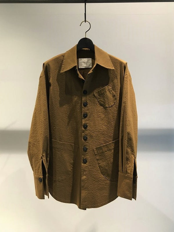 MARC POINT / COTTON SHIRT JACKET / CAMEL