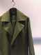 BIRO-SHOTEN / COLOR BLOC COAT / OLIVE-KHAKI