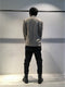 MARC POINT / SEERSUCKER SLIM TAPERED PANTS / BLACK