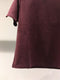 QASIMI / SHORT SLEEVE SWEAT SHIRT / WINE