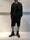 LA HAINE INSIDE US / SWEAT ZIP SHORTS / BLACK