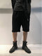 LA HAINE INSIDE US / SWEAT ZIP SHORTS / BLACK