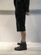 LA HAINE INSIDE US / SWEAT ZIP SHORTS / BLACK