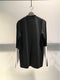 QASIMI / COLOUR BLOCK LONG SLEEVE TEE / BLACK-KHAKI-WHITE