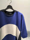 QASIMI / COLOUR BLOCK OVERSIZED TEE / COBALT BLUE - WHITE