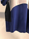 QASIMI / COLOUR BLOCK OVERSIZED TEE / COBALT BLUE - WHITE