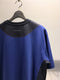 QASIMI / COLOUR BLOCK OVERSIZED TEE / COBALT BLUE - WHITE