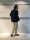 J-B-J / EMBROIDERY REGULAR COLLAR SHIRT / NAVY