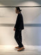 J-B-J / HAND EMBROIDERY LINEN PANTS / NAVY