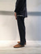 J-B-J / HAND EMBROIDERY LINEN PANTS / NAVY