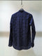 OLIVER SPENCER / GRANDAD SHIRT / NAVY CHECK