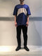 QASIMI / COLOUR BLOCK OVERSIZED TEE / COBALT BLUE - WHITE