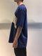 QASIMI / COLOUR BLOCK OVERSIZED TEE / COBALT BLUE - WHITE