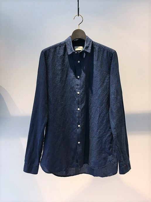 OLIVER SPENCER / CLERKENWELL TAB SHIRT / INDIGO RINSE