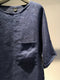 ANTONIO TUO / LINEN T-SHIRT / BLUE
