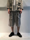 MARC POINT / WIDE LINEN SHORTS / L-GREY