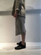 MARC POINT / WIDE LINEN SHORTS / L-GREY