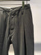 UMIT UNAL / WOOL WIDE TROUSERS / BLACK-PATTERN
