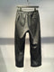 UMIT UNAL / WOOL WIDE TROUSERS / BLACK-PATTERN