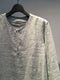 BEVILCAQUA / 1B PULLOVER LINEN SHIRT / L-GREY