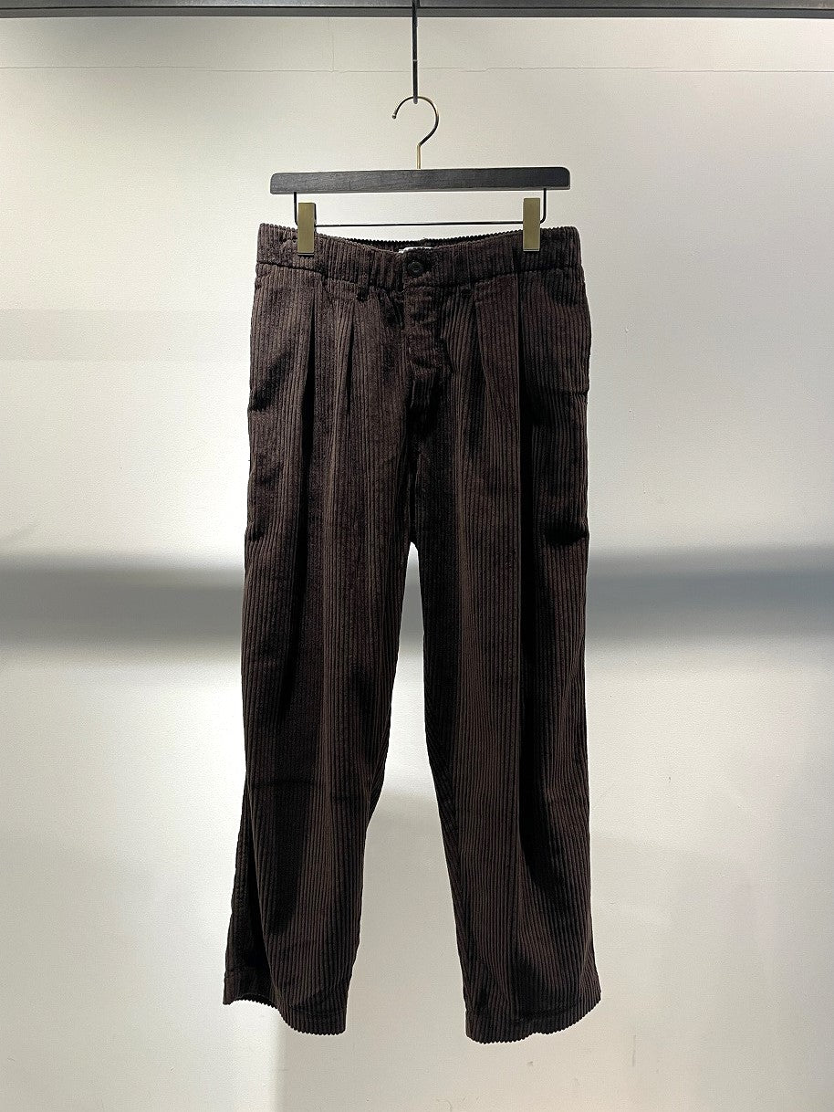 BASK IN THE SUN / CORDUROY EASY TROUSER / CHOCOLATE