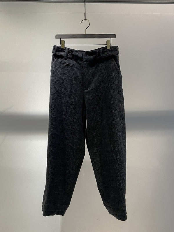 LA HAINE INSIDE US / BELTED WIDE TROUSER / CHECK