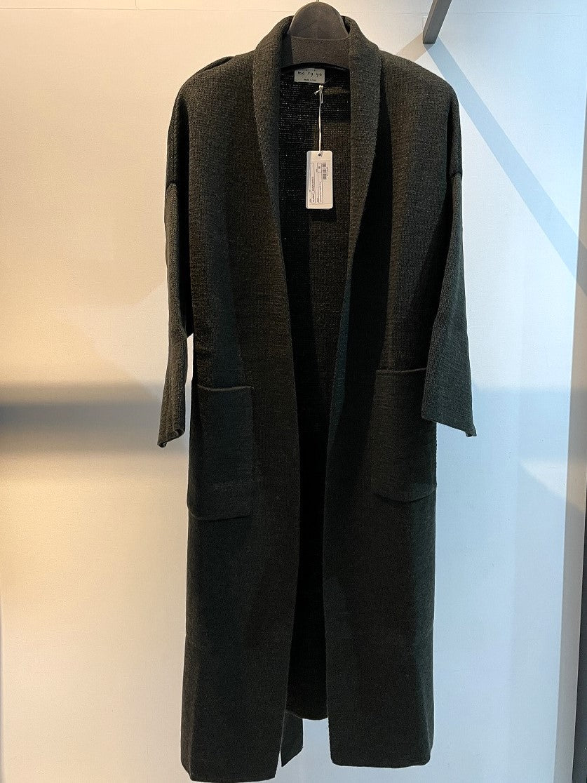 MA'RY'YA / KNIT LONG COAT / SEAWEED