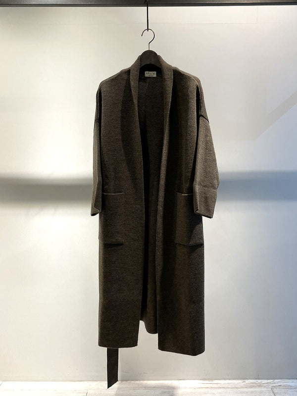 MA'RY'YA / KNIT LONG COAT / TAUPE