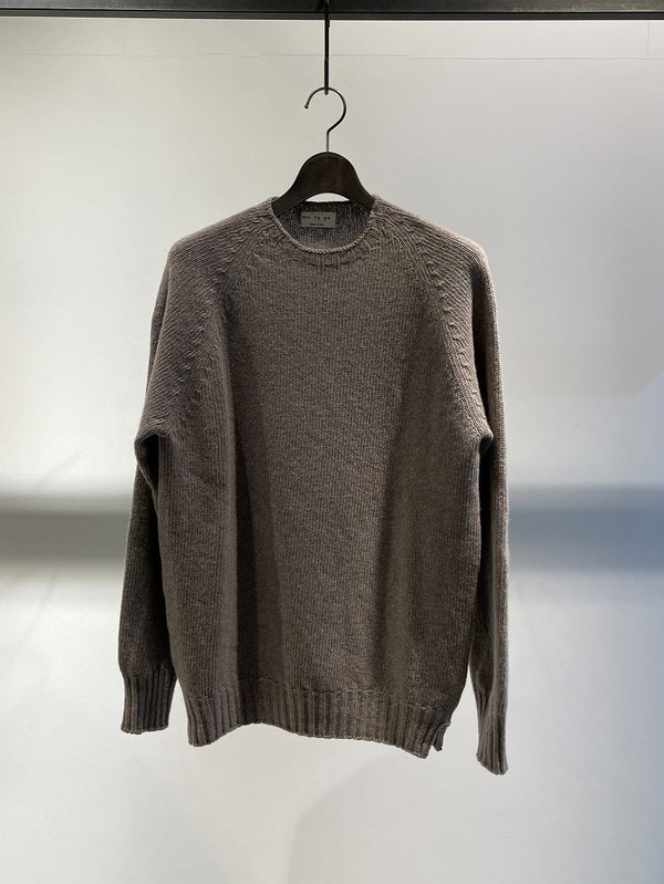 MA'RY'YA / KNIT PULLOVER ROUND NECK / TAUPE