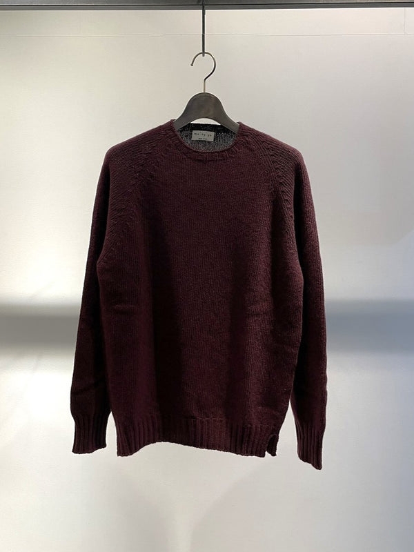 MA'RY'YA / KNIT PULLOVER ROUND NECK / BORDEAUX