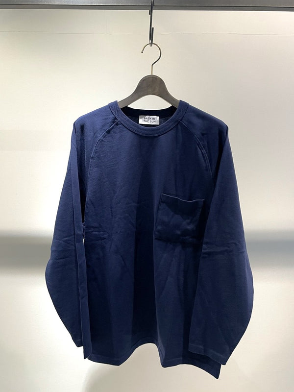 BASK IN THE SUN / RAGLAN LONG SLEEVE / INDIGO