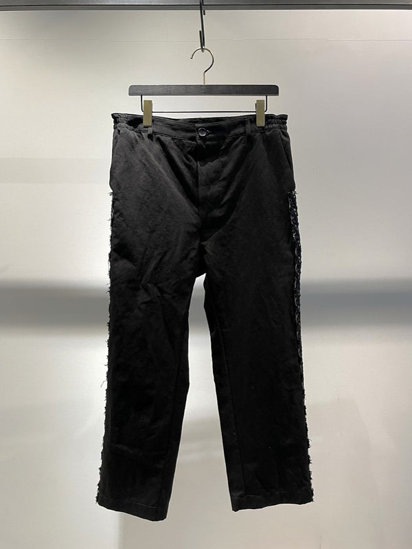 MARC POINT  / EMBROIDERY TROUSER / BLACK