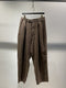 MARC POINT  / LINEN WIDE TROUSER / BARK
