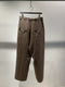 MARC POINT  / LINEN WIDE TROUSER / BARK