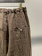 MARC POINT  / LINEN WIDE TROUSER / BARK