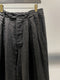 MARC POINT  / LINEN WIDE TROUSER / BLACK