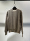 STAY HUMAN ON EARTH / CREW NECK KNIT / HAZELNUT