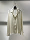 LA HAINE INSIDE US / OPEN COLLAR SHIRT LONG SLEEVE / WHITE