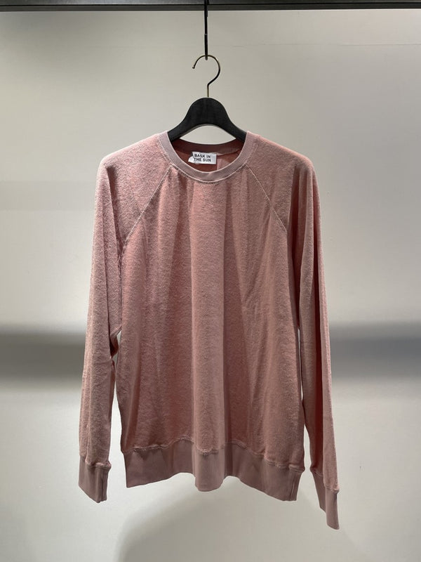 BASK IN THE SUN / PULLOVER CREW NECK SHIRT / FLAMINGO