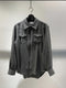 RAINMAKER / MELANGE TWILL WESTERN SHIRT / GREY