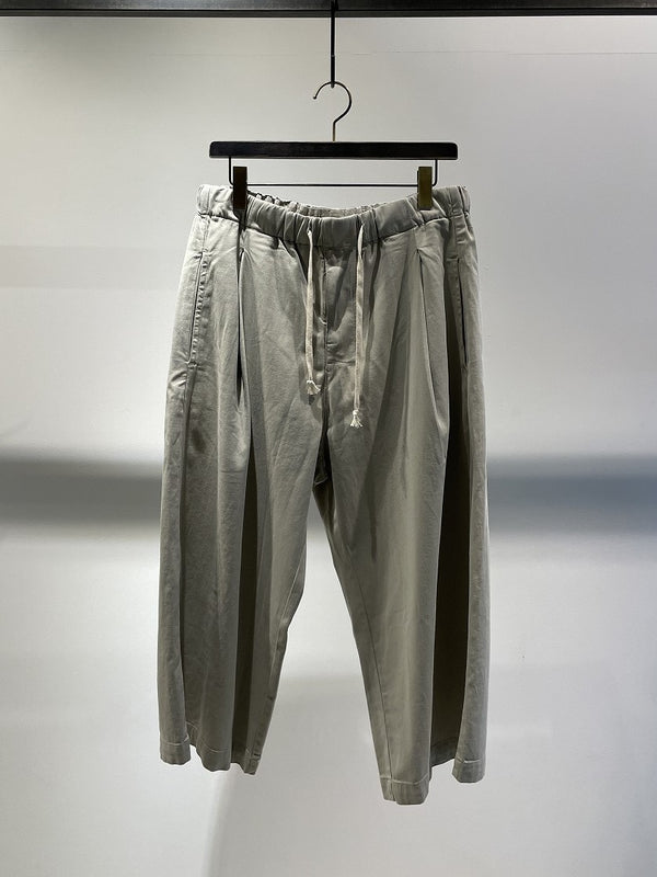 SYNGMAN CUCALA / CROPPED WIDE EASY TROUSERS / STONE