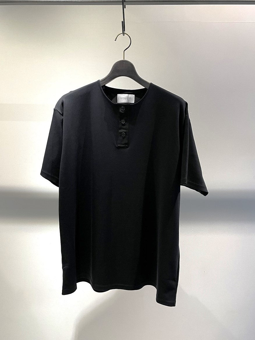 RAINMAKER / HENLEY NECK T-SHIRT / BLACK