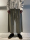 SYNGMAN CUCALA / CROPPED WIDE EASY TROUSERS / STONE