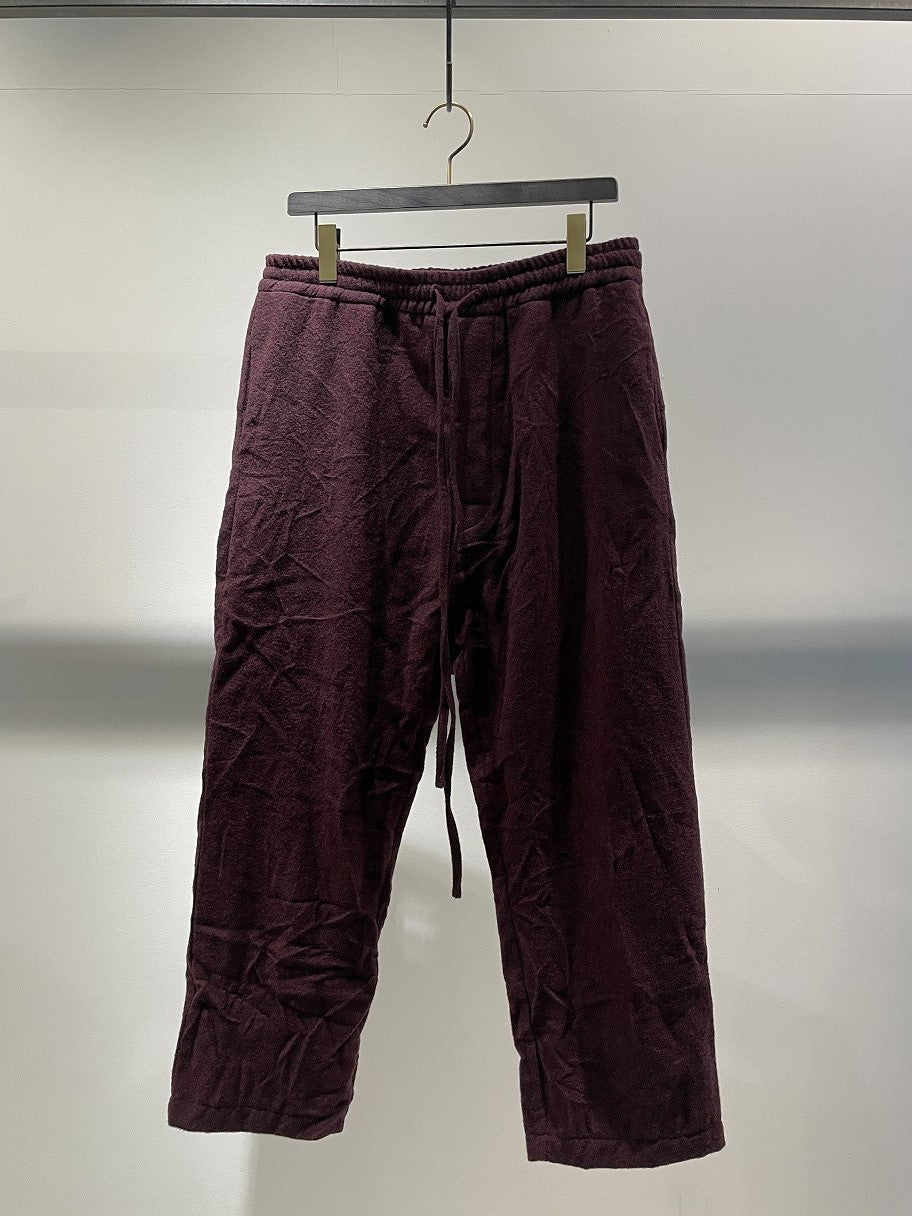 MARC POINT / LOW CROTCH ELASTIC PANTS / BORDEAUX