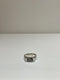 OLIVIER JEWELLERY / RIVETED LANDSCAPE RECESS RING WITH BLACK SAPPHIRE