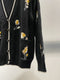 MARC POINT  / EMBROIDERY CARDIGAN / BLACK