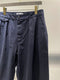 BASK IN THE SUN / 2 TUCK TAPARED PANTS / NAVY