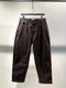 BASK IN THE SUN / 2 TUCK TAPARED PANTS / CHOCOLATE